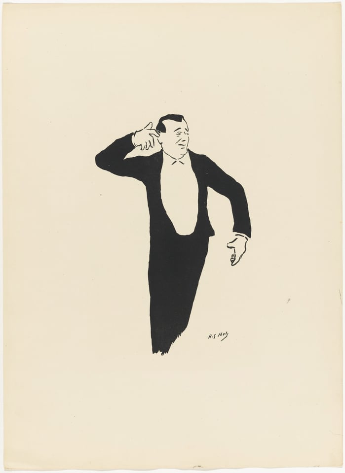 A work made of lithograph on ivory wove paper.