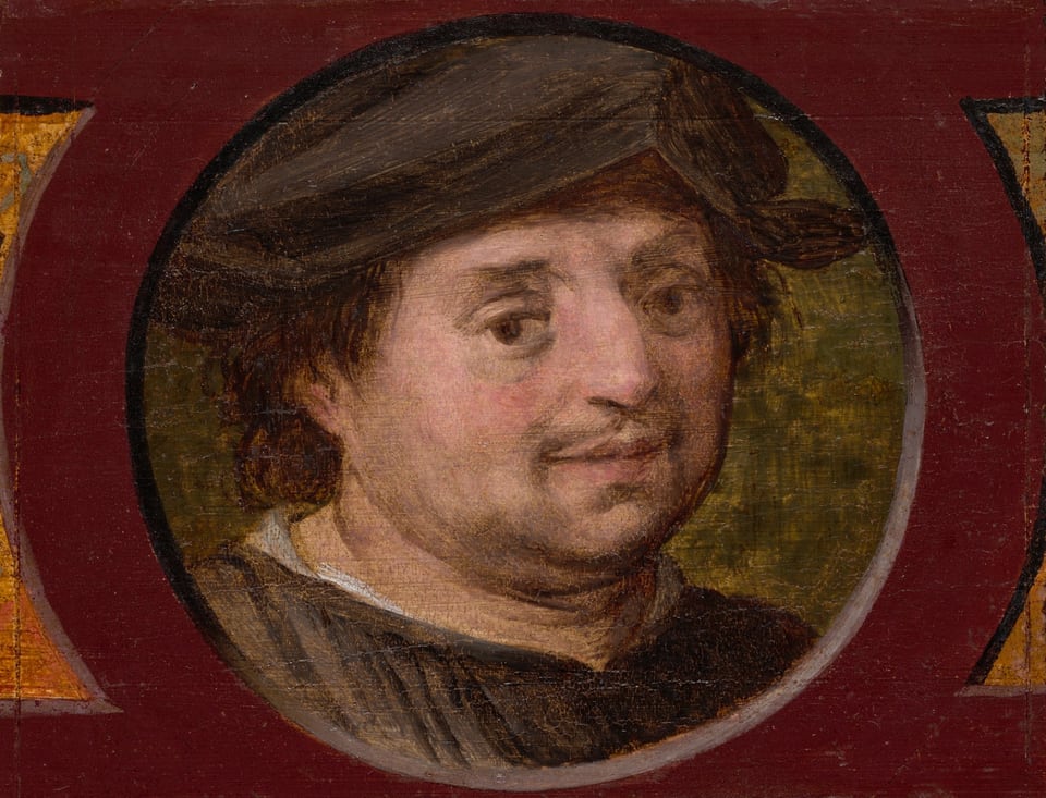 A work made of oil on panel.