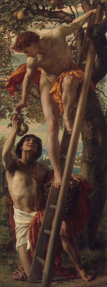 A work made of oil on canvas.