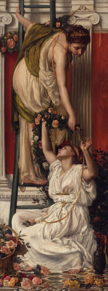 A work made of oil on canvas.