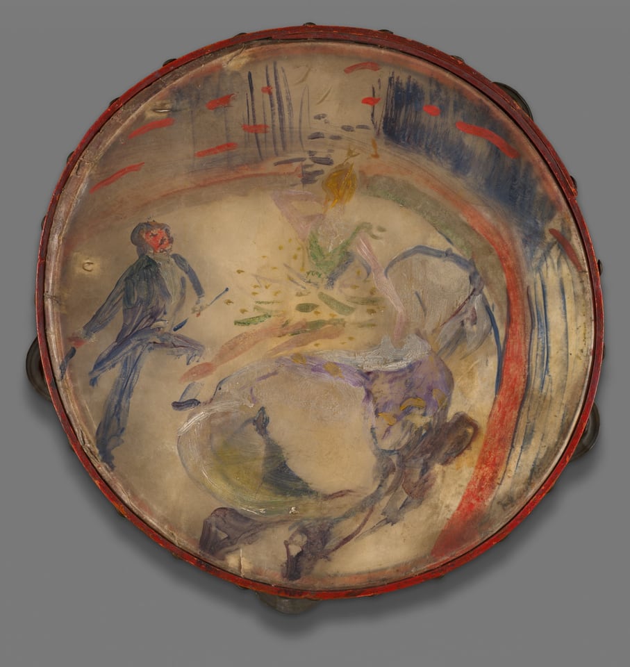 A work made of oil on vellum.