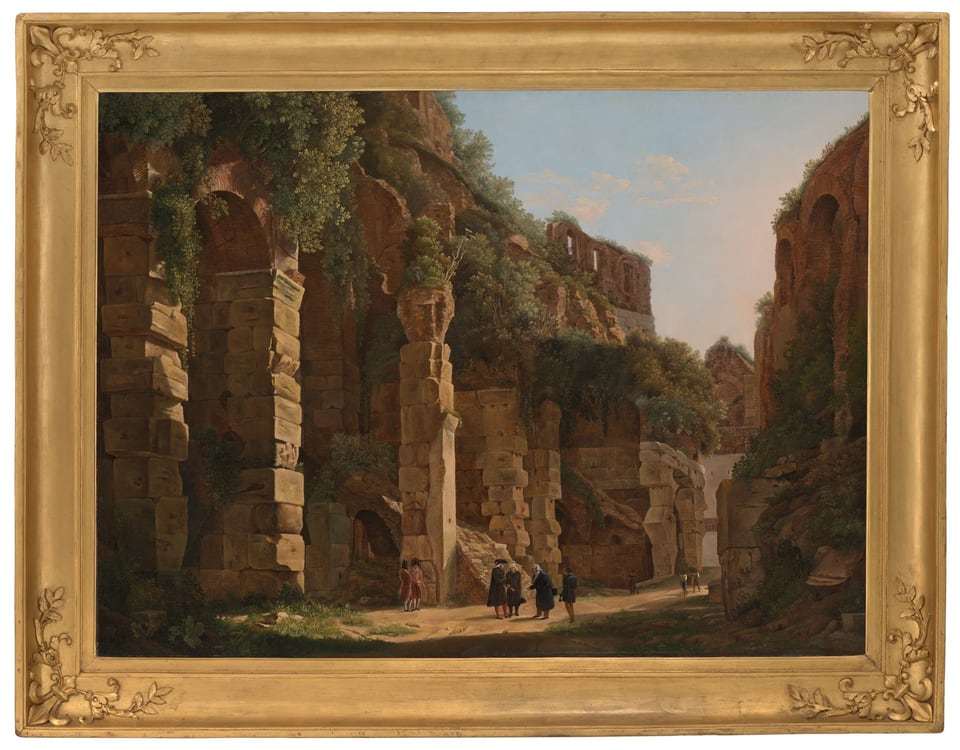 A work made of oil on canvas.