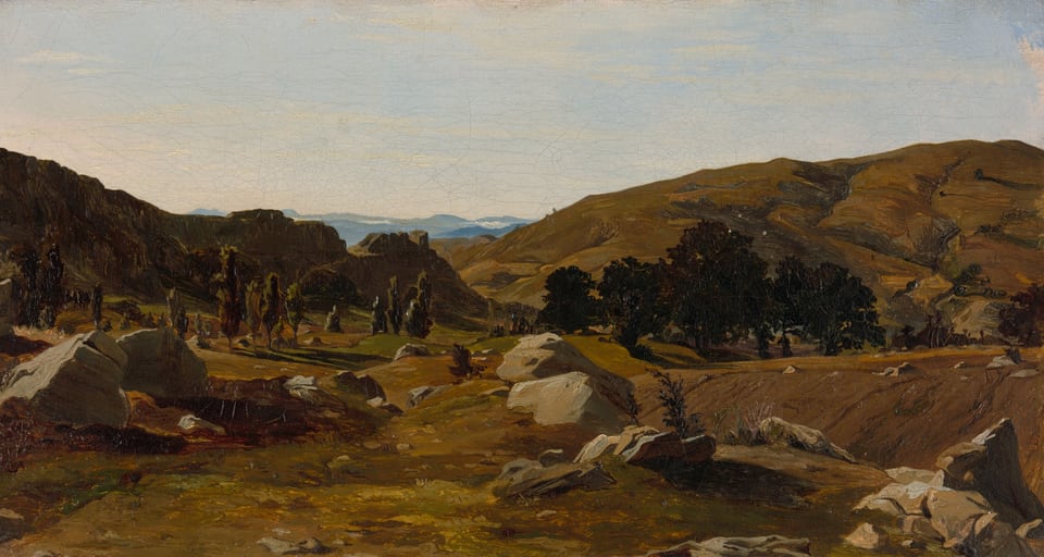 A work made of oil on canvas.