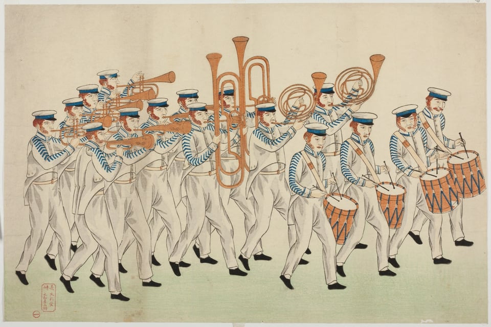 A work made of color woodblock print.