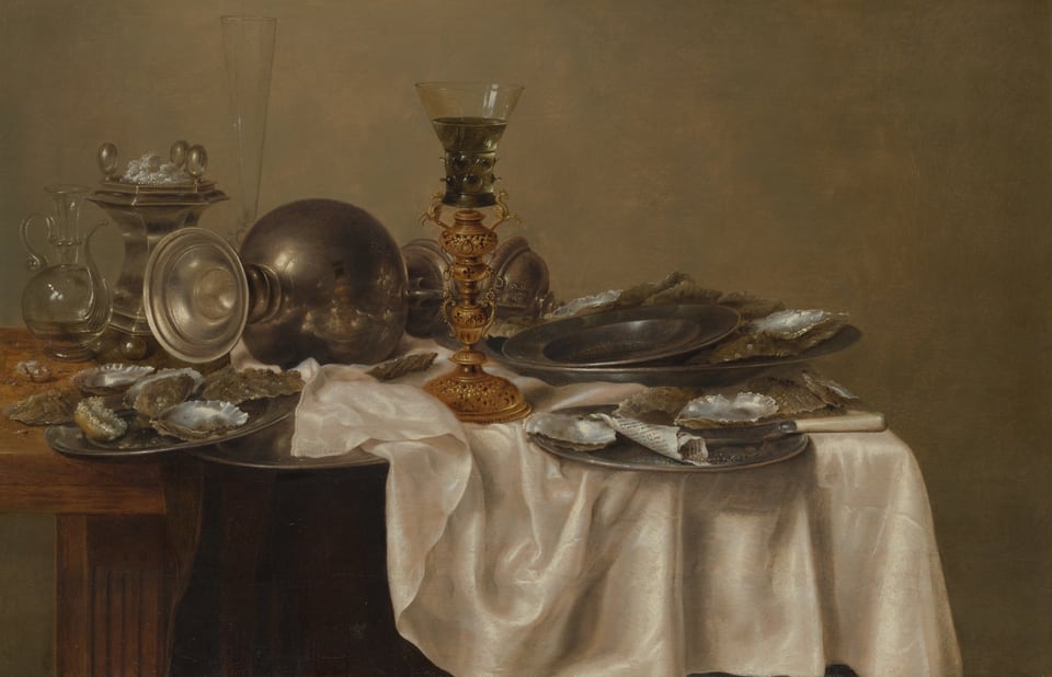 A work made of oil on panel.