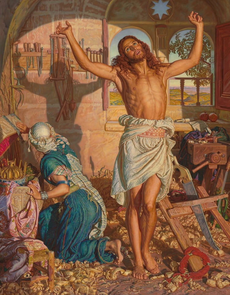 A work made of oil on panel.