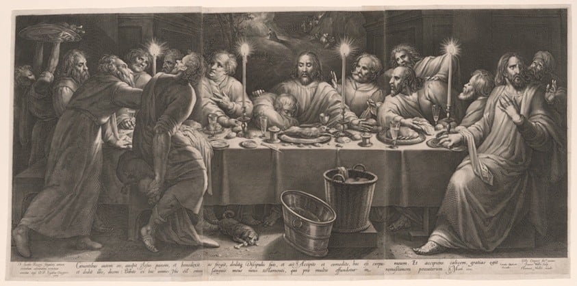 A work made of engraving on three joined sheets of laid paper.