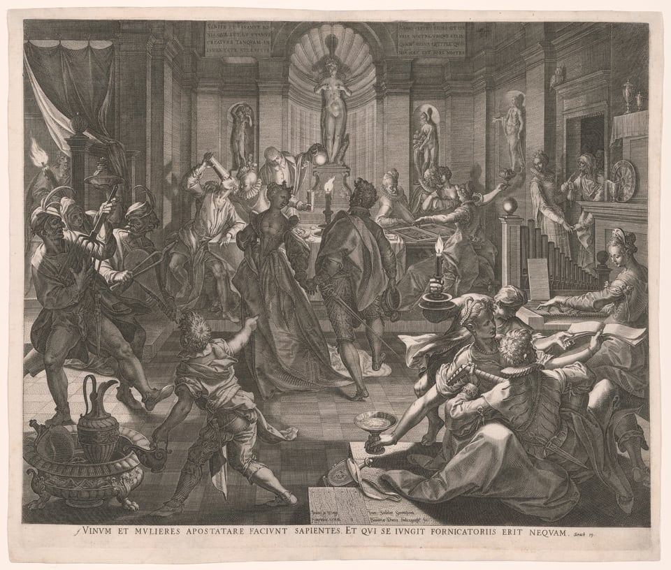 A work made of engraving in black on cream laid paper.