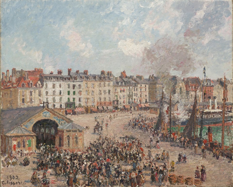 Fishmarket, by Camille Pissarro, 1902