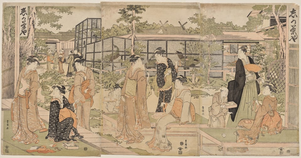 The Shika Teahouse, by Utagawa Toyokuni, early 1790s