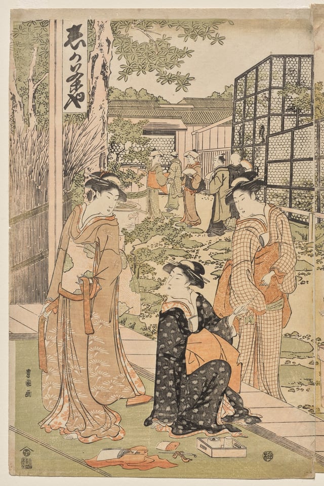 The Shika Teahouse, by Utagawa Toyokuni, early 1790s