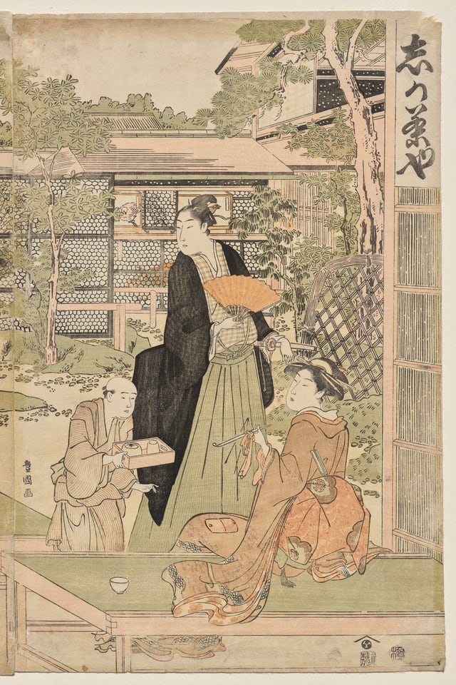 The Shika Teahouse, by Utagawa Toyokuni, early 1790s