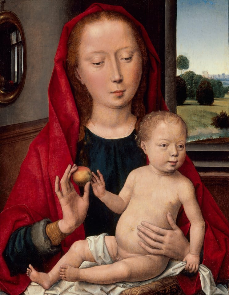 A work made of oil on panel.