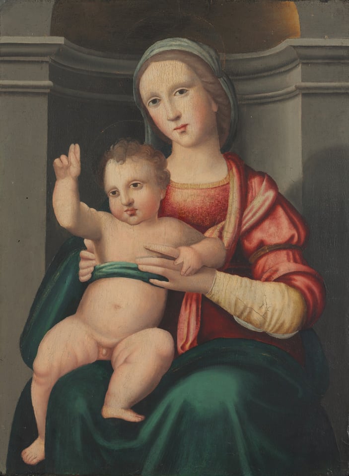 Madonna and Child in a Niche, by Antonio del Ceraiolo, c. 1520s