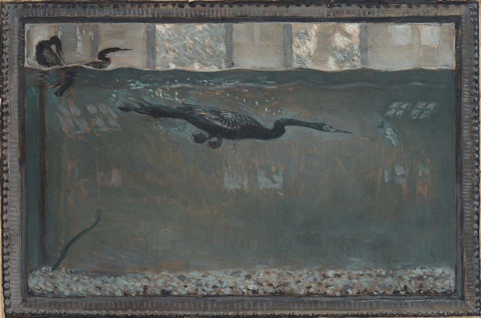 Diving Cormorant, by Otto H. Bacher, 1900