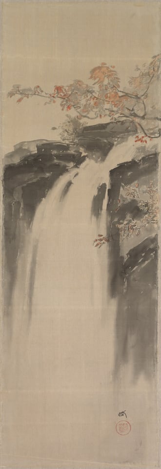 Waterfall, by Yoshida Hiroshi, 1924
