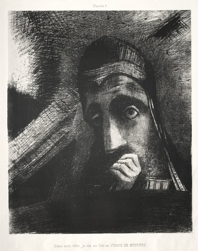 In My Dream I Saw in the Sky a Face of Mystery, by Odilon Redon, 1885