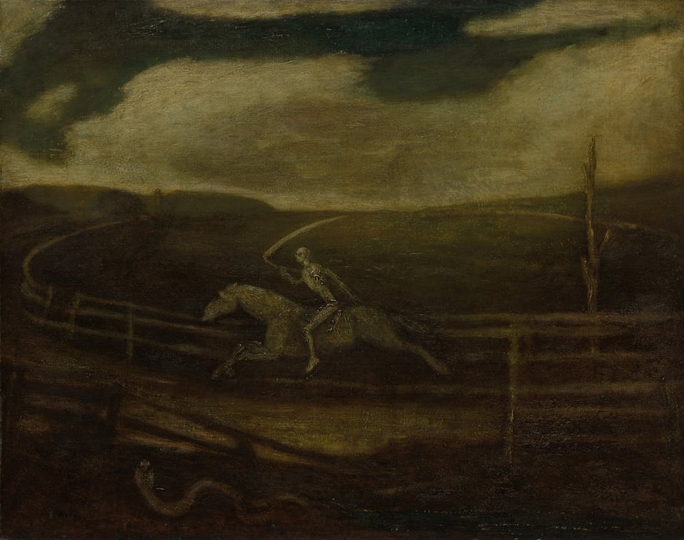 The Race Track (Death on a Pale Horse), by Albert Pinkham Ryder, c. 1896–1908