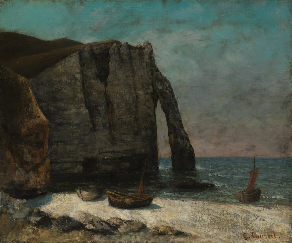 The Cliff at Étretat, by Gustave Courbet, after 1872