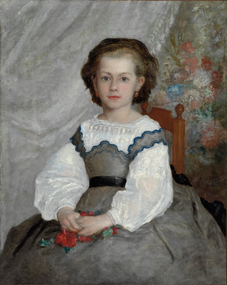 Romaine Lacaux, by Pierre-Auguste Renoir, 1864