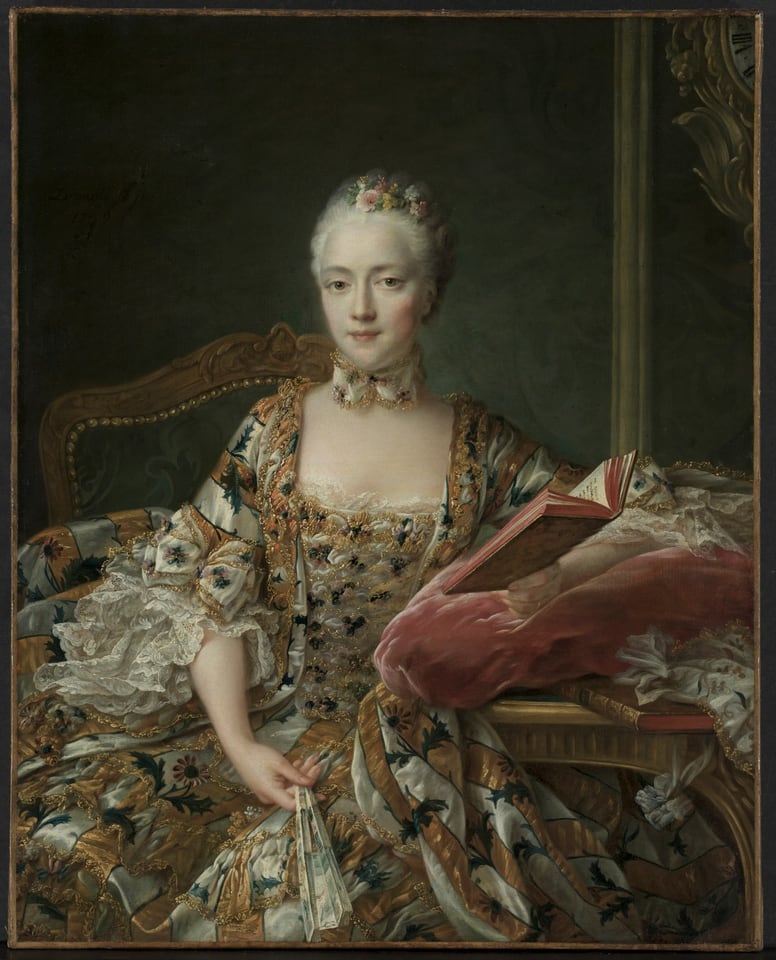 Portrait of the Marquise d'Aguirandes, by François Hubert Drouais, 1759