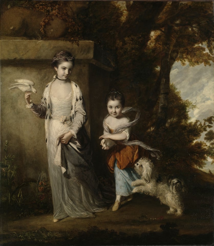 Portrait of the Ladies Amabel and Mary Jemima Yorke, by Joshua Reynolds, c. 1761
