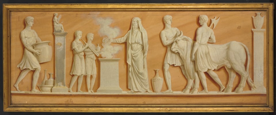 Overdoor Painting and Double-Leaf Doors, by Pierre Rousseau, 1790s