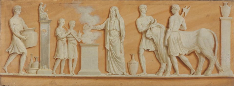 Overdoor Painting, by Pierre Rousseau, 1790s