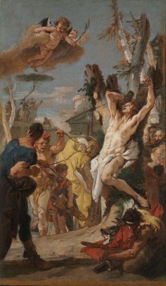 Study for "The Martyrdom of Saint Sebastian" (for the Augustinian monastery at Diessen, Germany), by Giovanni Battista Tiepolo, 1739