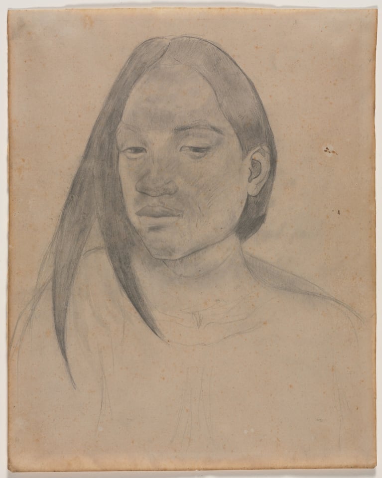Head of a Tahitian Woman, by Paul Gauguin, 1891