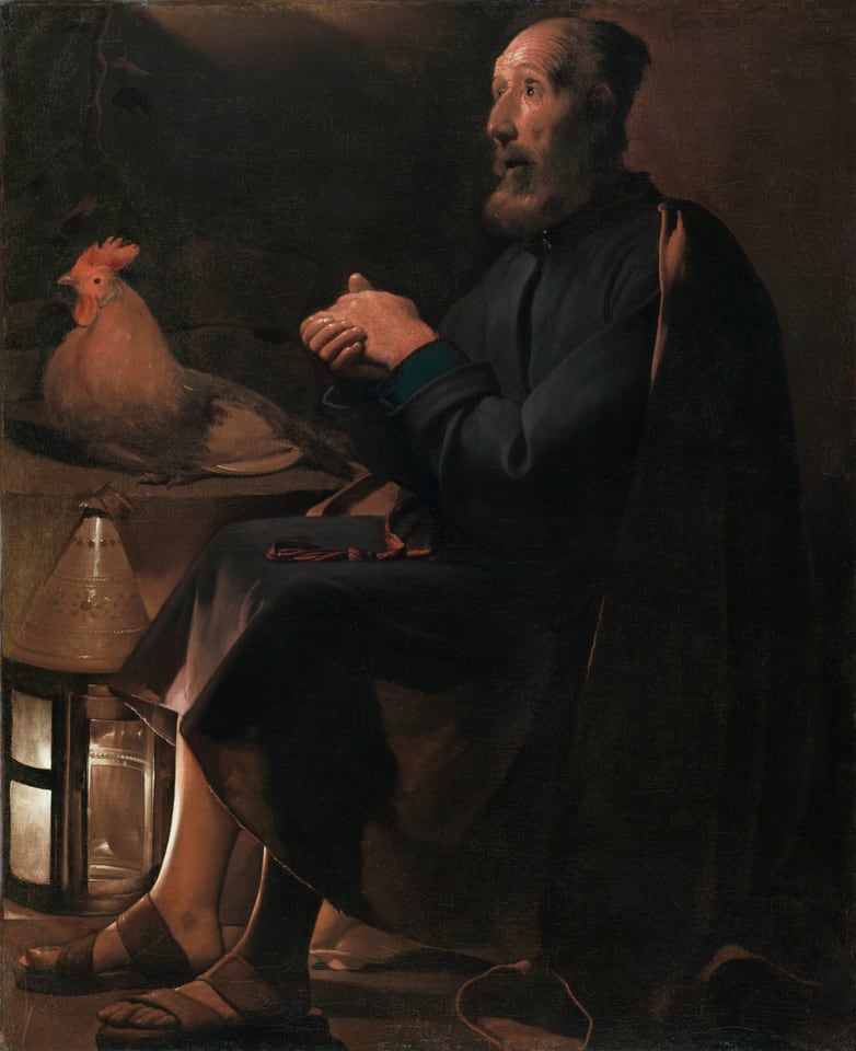 Saint Peter Repentant, by Georges de La Tour, 1645
