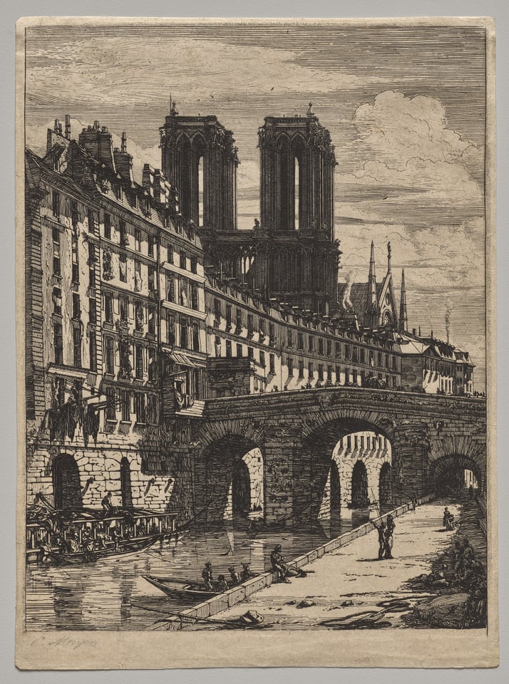 The Petit Pont, by Charles Meryon, 1850