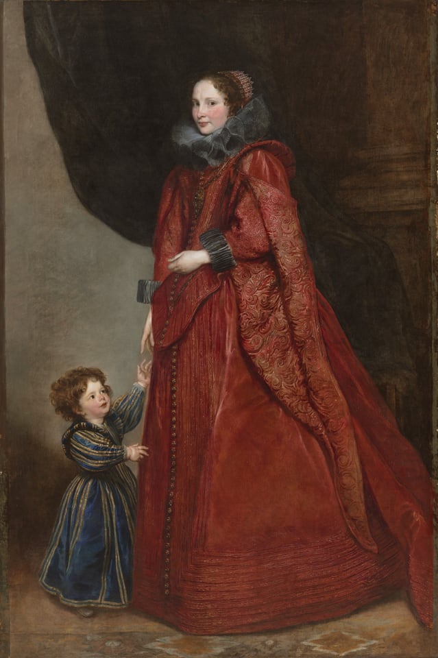 A Genoese Lady with Her Child, by Anthony van Dyck, c. 1623–25