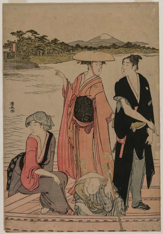 Passengers in a Ferry Boat on the Sumida River, by Torii Kiyonaga, 1784