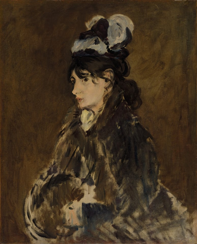 Berthe Morisot with a Muff, by Édouard Manet, c. 1871–72