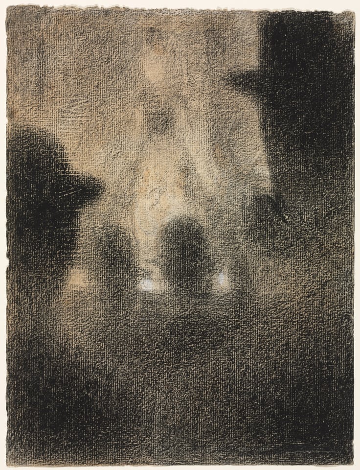 At the Concert Parisien, by Georges Seurat, 1887–88