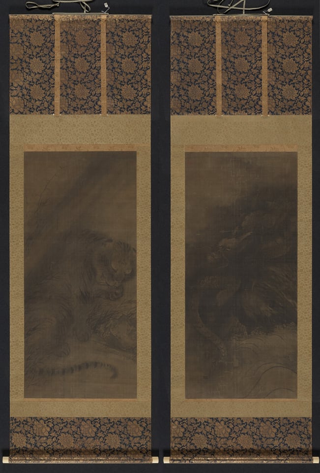 Dragon; Tiger, by Fachang Muqi, c. 1250–79
