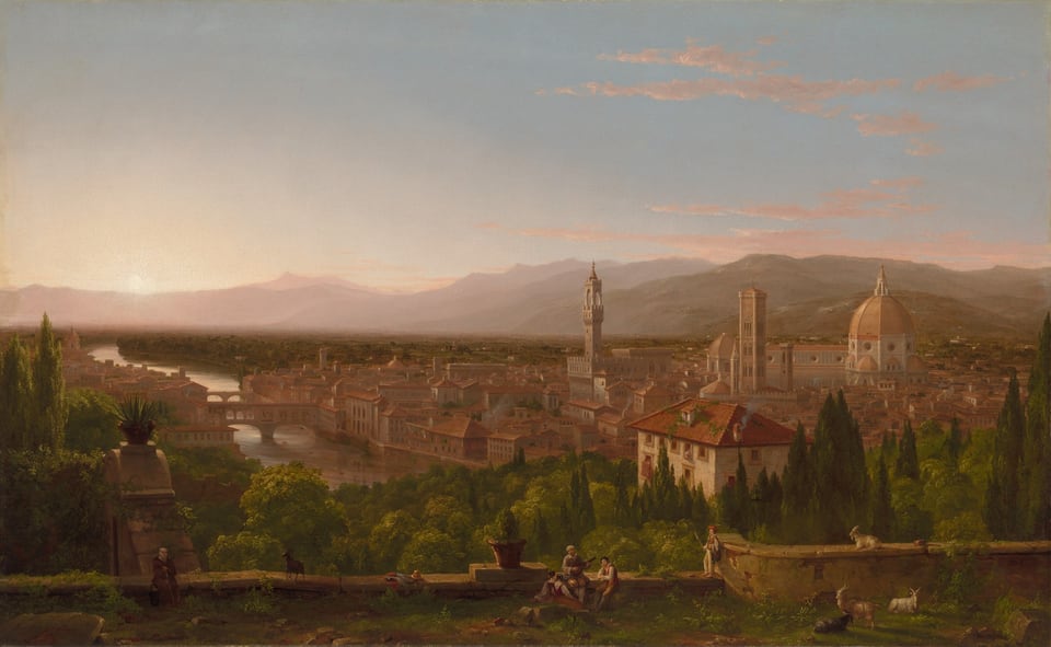 View of Florence, by Thomas Cole, 1837