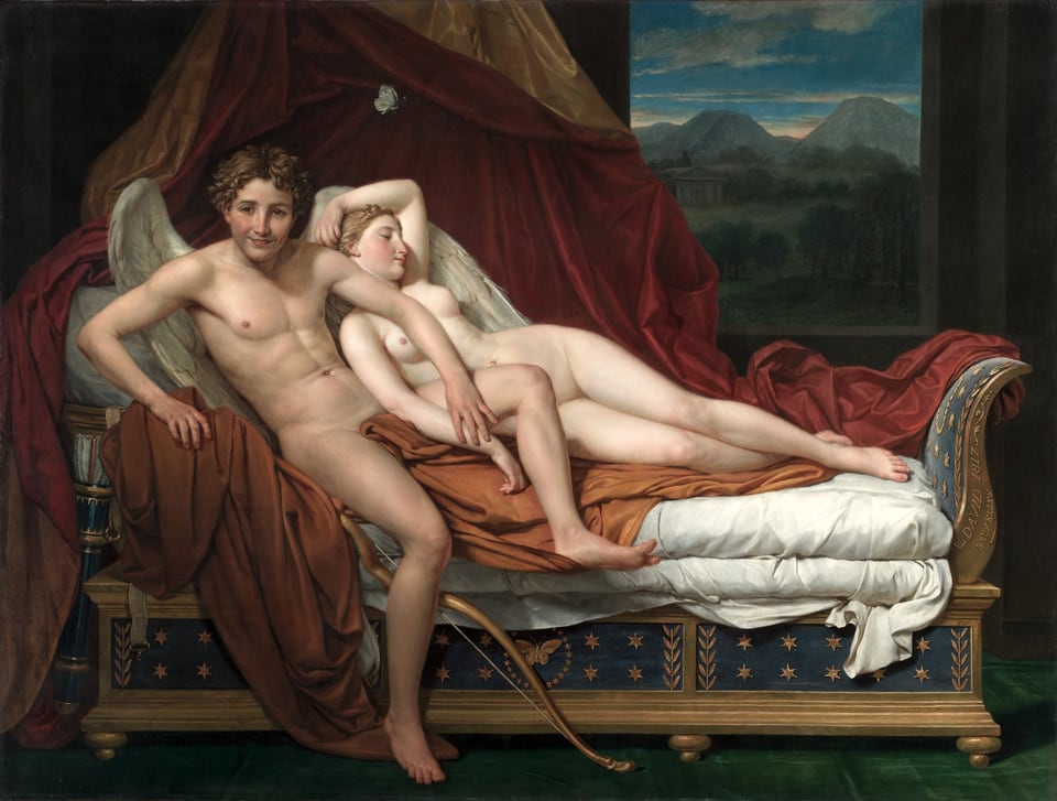 Cupid and Psyche, by Jacques-Louis David, 1817