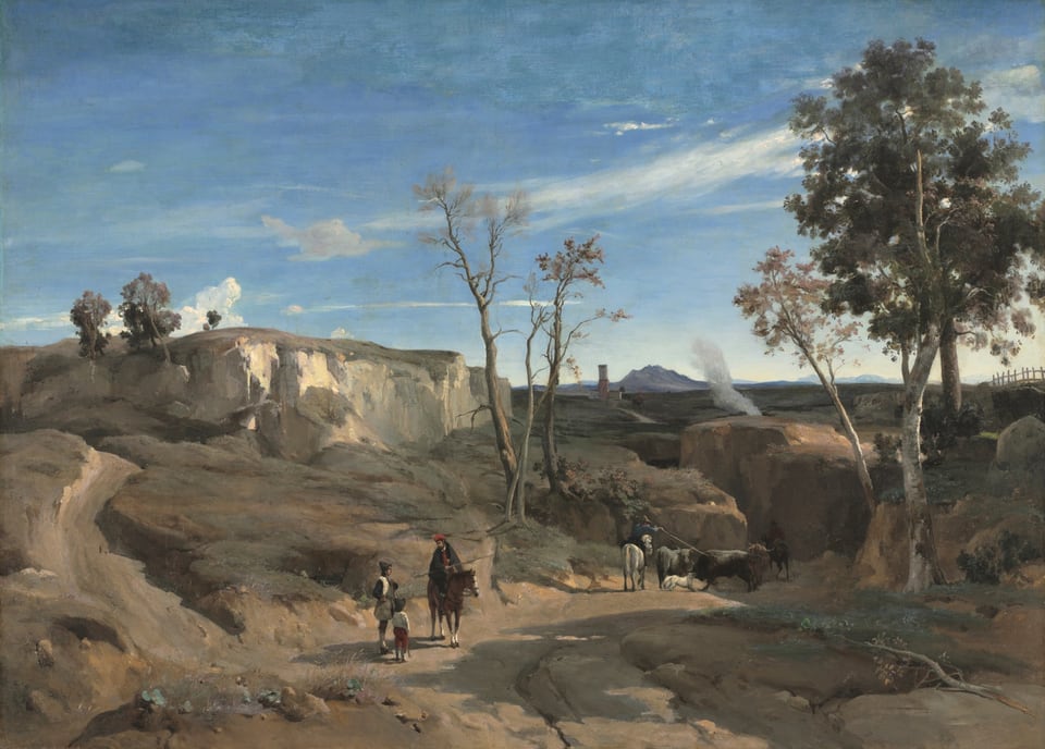 La Cervara, the Roman Campagna, by Jean Baptiste Camille Corot, c. 1830–31