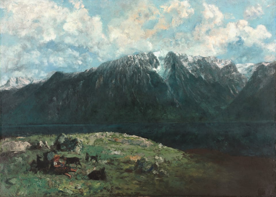 Panoramic View of the Alps, Les Dents du Midi, by Gustave Courbet, 1877