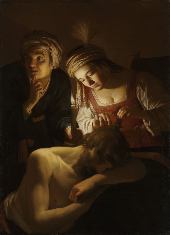 Samson and Delilah, by Gerrit van Honthorst, c. 1616
