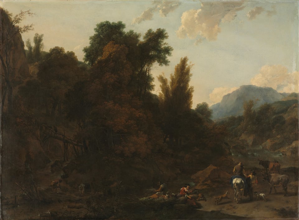 Rush Gatherers, by Nicolaes Berchem, 1657