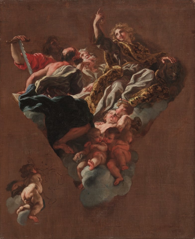 Sketch for "The Four Prophets of Israel" (for Il Gesù, Rome), by Giovanni Battista Gaulli, c. 1675–1677