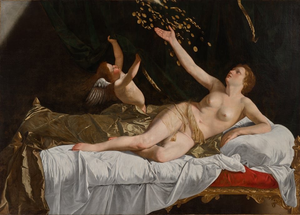 Danaë, by Orazio Gentileschi, c. 1623