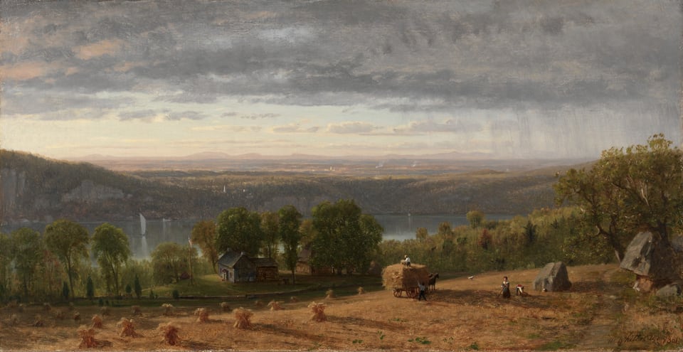 Landscape with Haywain, by Worthington Whittredge, 1861