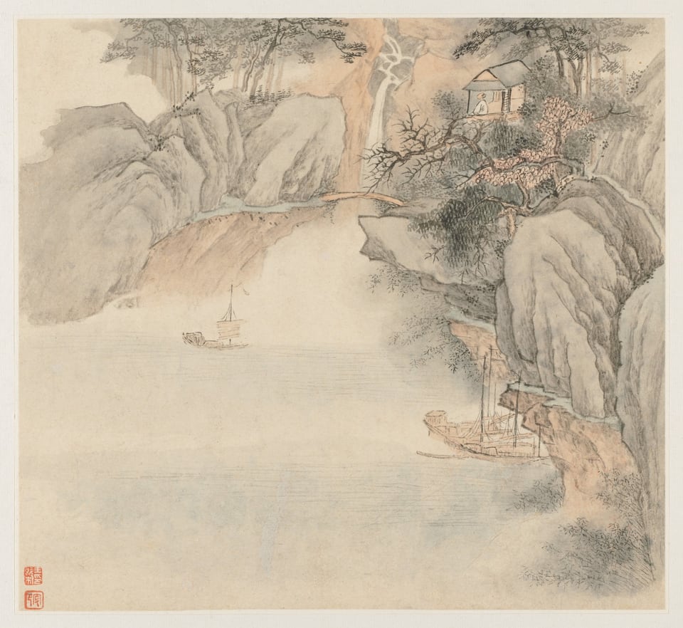 Album of Landscapes: Leaf 4, by Wang Gai, 1677