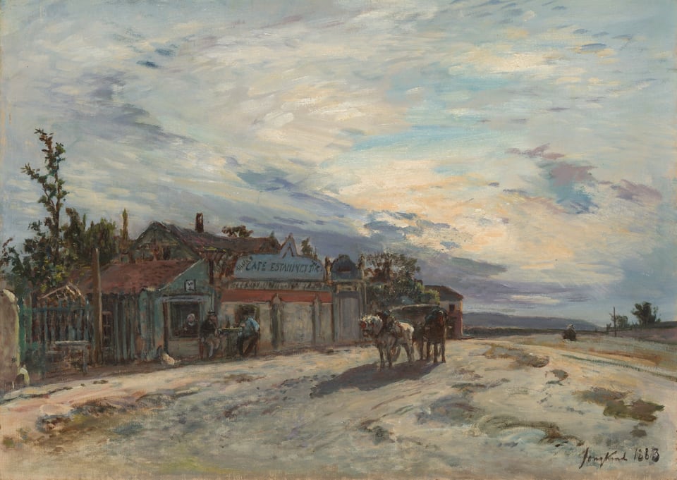 A work made of oil on canvas.