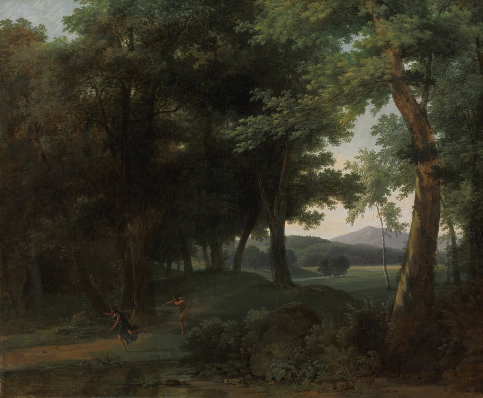 A Forest with Apollo and Daphne, by Jean-Victor Bertin, 1810