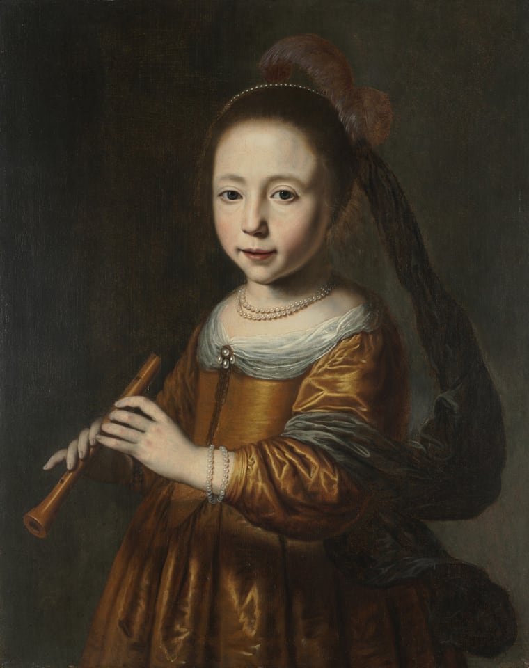 Portrait of Elizabeth Spiegel, by Dirck Dircksz. Santvoort, 1639